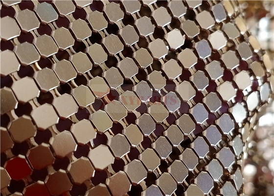 ткань сетки металла Sequin 6x6mm алюминиевая для внутреннего украшения космоса